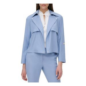 DKNY Womens Light Blue Wear To Work Jacket 4